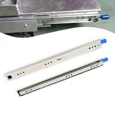 1 Pair Professional Silver Heavy Drawer Slides With Lock 32 Inch Full Extension