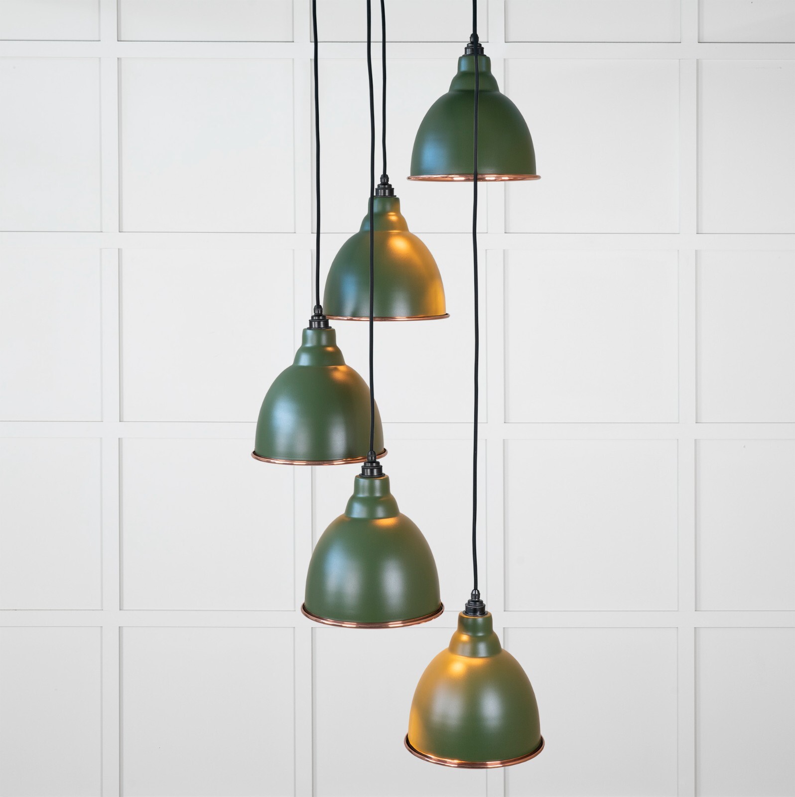 From The Anvil 49739SH Hammered Copper Brindley Cluster Pendant in Heath