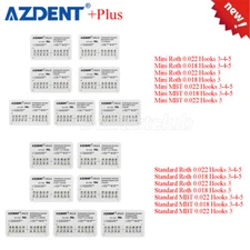 AZDENT Dental Orthodontic Brackets Brace Mini/Standard Roth/MBT.022/018 Hook 345