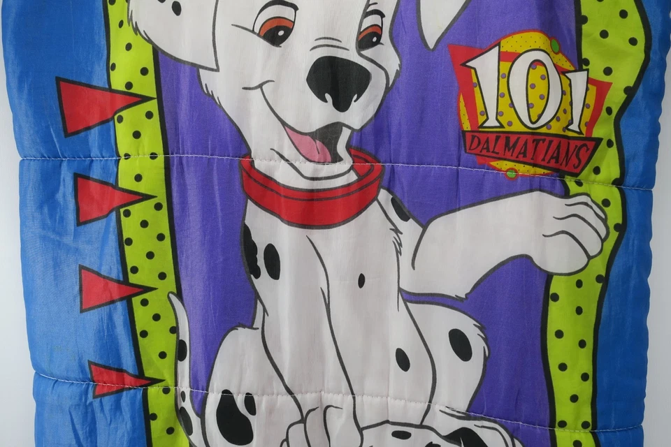 Saco de dormir Walt Disney's 101 Dalmations para niños 30"x54" vintage años 90 Foto 3 de 4