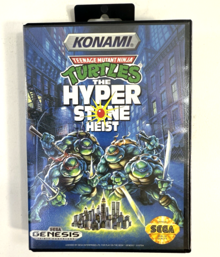 Teenage Mutant Ninja Turtles: The Hyper Stone Heist (Genesis, 1992) Case & Art