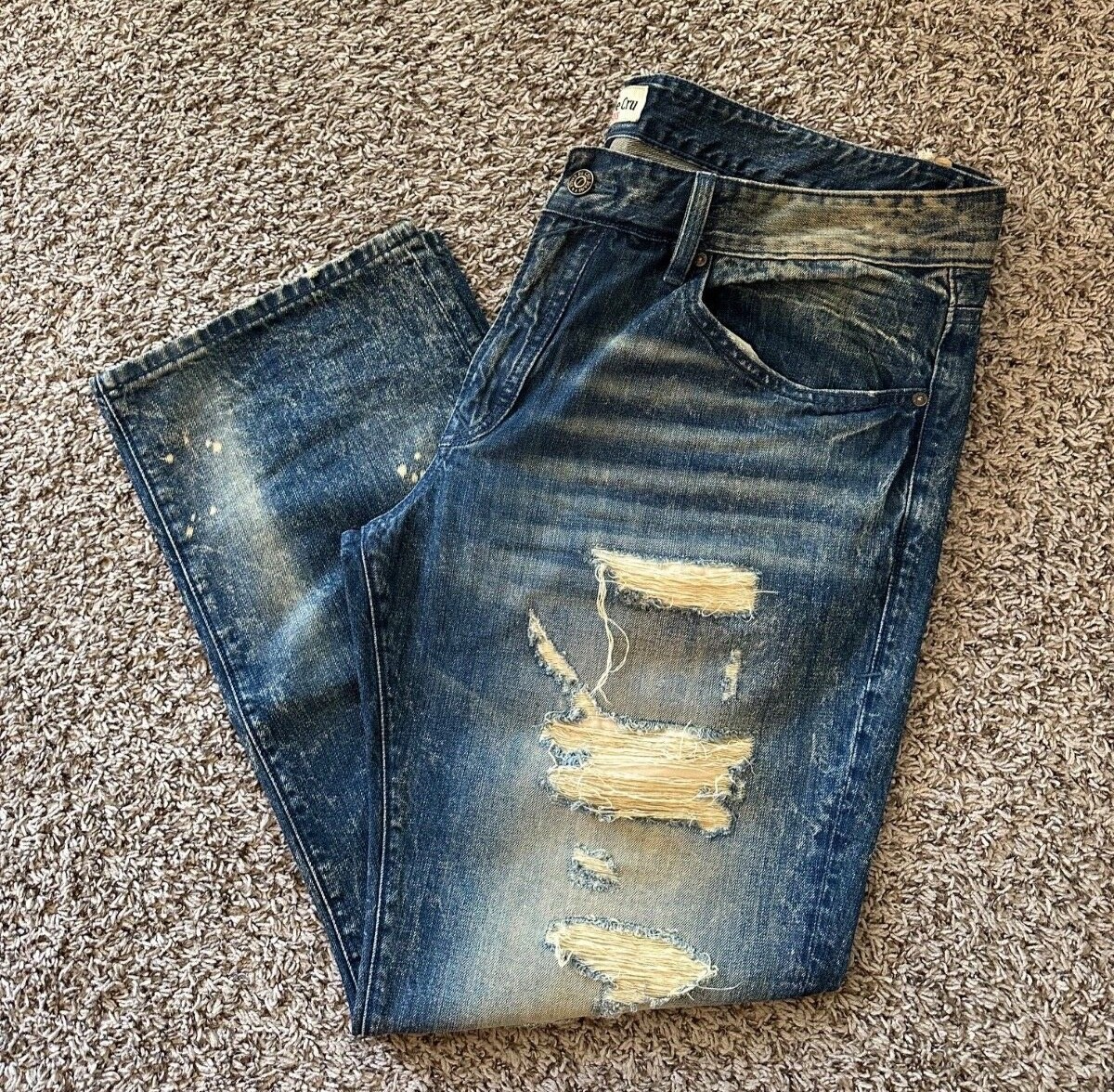 Men's Rivet De Cru Relaxed Fit Straight Leg Jeans Size 40 New With Tags