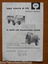 1960 UGO MORO SPANDILETAME RIMORCHIO BOTTE CISTERNA EPOCA MACCHINA AGRICOLA