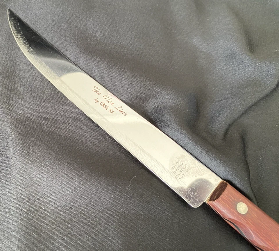 Винтажный нож для нарезки Case XX 783-8 из нержавеющей стали США 7,75 дюйма лезвие деревянная ручка - Изображение 2 из 4