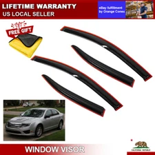 4 PCS Window Visor For Ford Fusion Sedan 4-Door 2006-2012 Vent Sun Rain Guards ś
