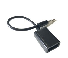 3.5 mm Klinke male AUX-Audio Stecker auf USB Adapter Kabel Auto KFZ schwarz NEU