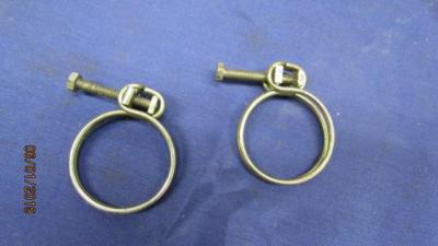 Two Vintage Yamaha Clamps, Hose Clamps, 35mm  Late 60's Early 70's NOS  PP786