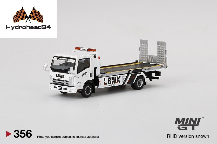 Mini GT Isuzu N-Series Vehicle Transporter LBWK White 1:64 Mini GT Isuzu N-Series Vehicle Transporter LBWK White 1:64