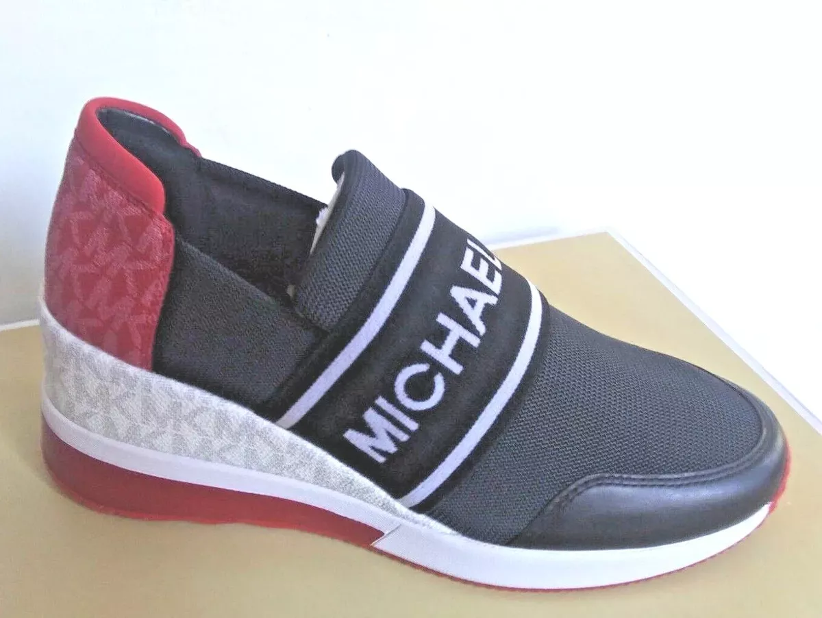 Michael kors red shop slip on sneakers