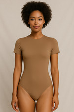 Womens bodysuit top, brand Love culture, S , Dark beige