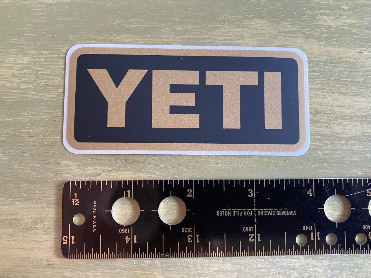 BRAND NEW FROM MANUCATURER! Yeti Coolers Decal Sticker Black Gold Authentic New