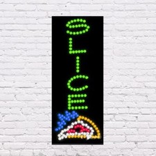 LED Pizza Slice  Light-up Sign  11"W x 27"H x 1"D