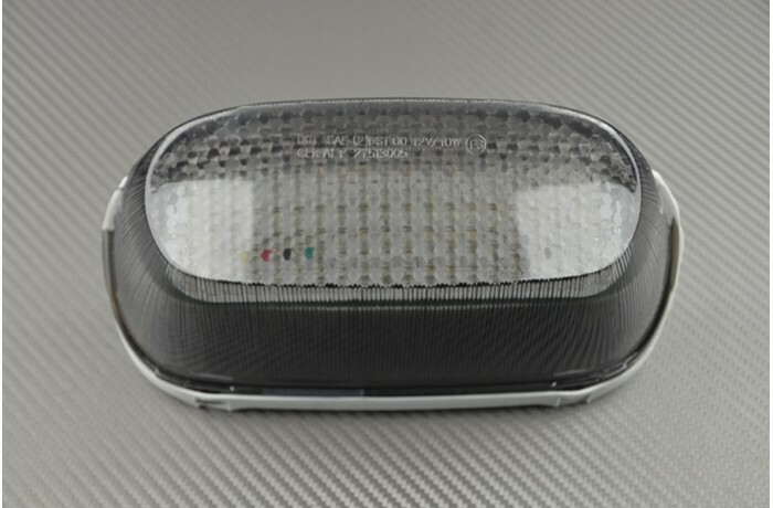Feu arrière LED Kawasaki ZZR1100 optique fumée avec clignotants intégrés ZXT10D