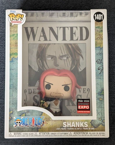 Funko Pop! One Piece Shanks Wanted Poster 1401 2024 C2E2 Shared Sticker
