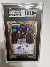 Ke'Bryan Hayes Bowman Chrome Gold Refractor Rookie Auto /50 SGC!!!
