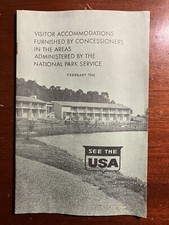 Visitor Accommodations Concessioners National Park Service 1966 Vtg Booklet