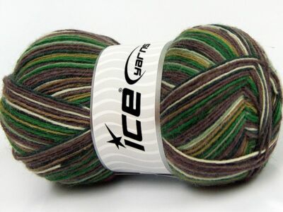4-Skein Lot Smart Sock Yarn superfine superwash 4x100g/400m brown cream green bl