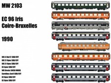 LS Models Model World 2103 Set 8 carrozze ECity Iris EC 96 (1990) Chur-Bruxelles