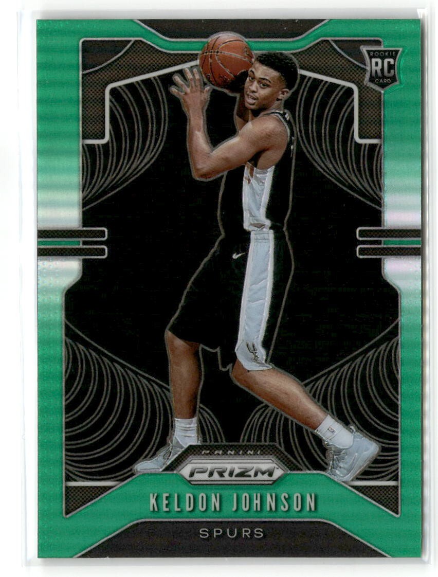 Keldon Johnson 2019-20 Panini Prizm #273 GREEN PRIZM Rookie RC San Antonio Spurs