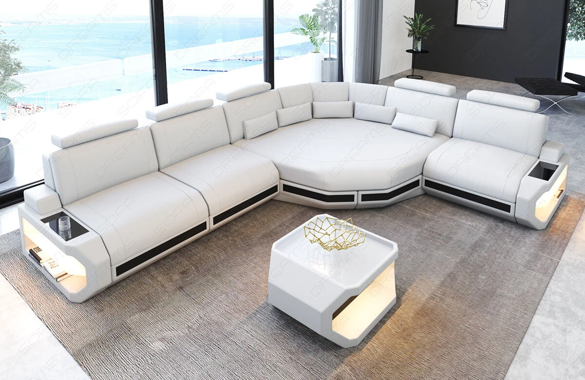 L shape leather sofa design deals