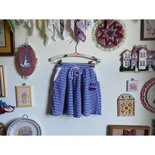 80's/90's vintage kidcore striped embroidered cotton shorts