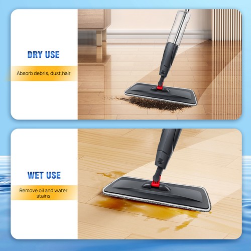 700ml Dayplus Spray Mop Microfibre Water Spraying Floor Cleaner Kitchen Tiles UK - Picture 8 of 12