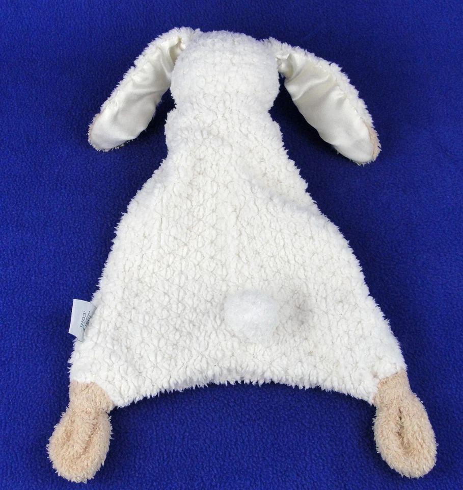 Manta de seguridad Mary Meyer avena conejito Lovey bebé orejas satinadas crema gordita 12" Foto 3 de 4