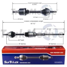 For Volvo V70 1998 AWD Pair Front CV Joint Axle Shafts SurTrack Set Auto Trans