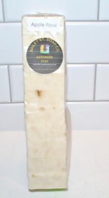Apple Rose Cold Processed handmade soap loaf, 10  precut bars- FREE Shipping