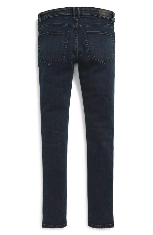 NWT 100% AUTH Burberry Girls Skinny Jeans In Dark Indigo Sz 12  - Image 2 of 4