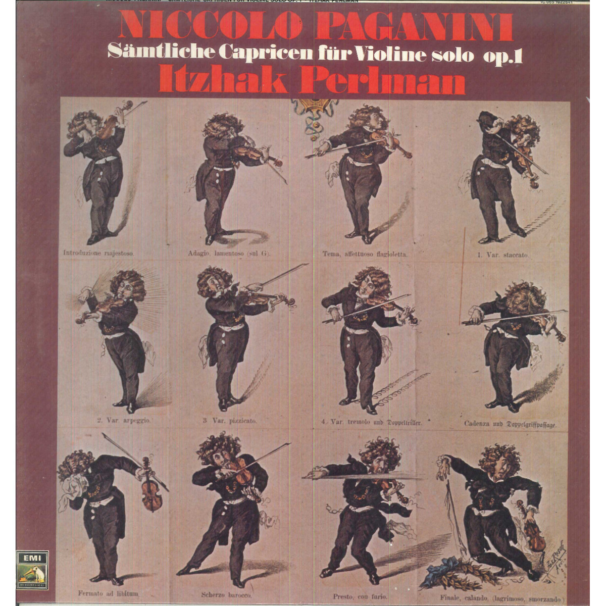 Paganini, Perlman LP Vinyl Complete Caprices For Violin Solo Op. 1 Sealed