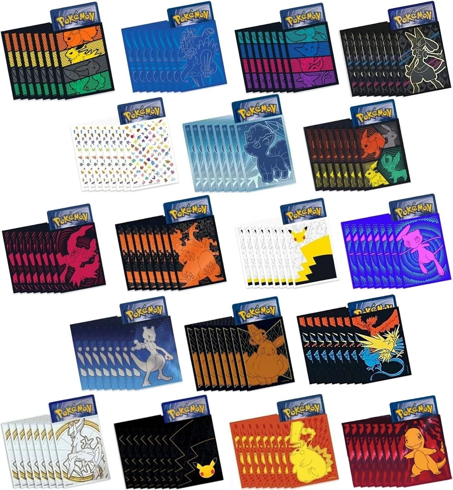 Pokemon ETB Sleeves - 65 buste carte da Elite Trainer Box scegli motivo NUOVO