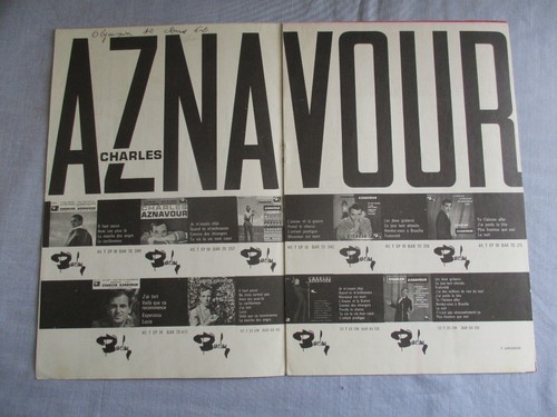 Programme Olympia 1962 Charles Aznavour - Bild 6 von 16