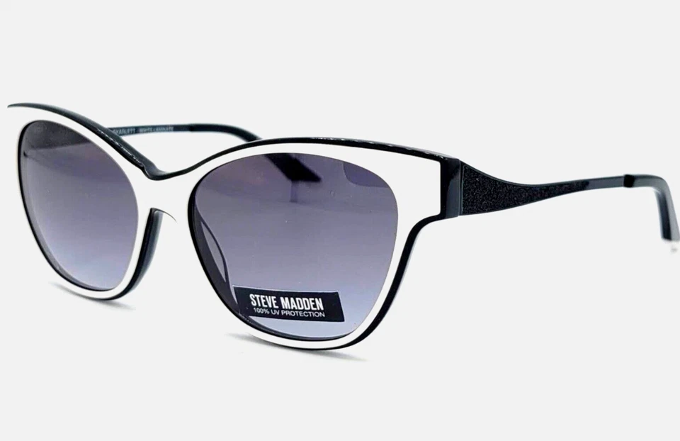 STEVE MADDEN SKARLETT БЕЛЫЙ ЧЕРНЫЙ ГРАДИЕНТ PETITE FIT СОЛНЦЕЗАЩИТНЫЕ ОЧКИ 53-14-130 ММ - Изображение 2 из 4