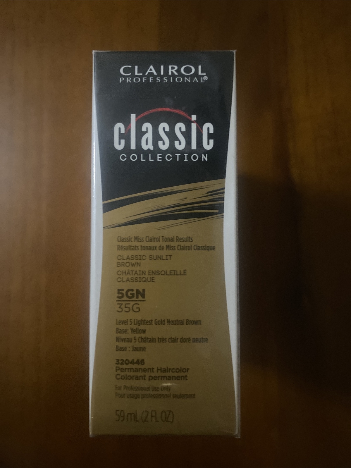 1 Clairol Professional Classic 5GN / 35G Lightest Gold Neutral Brown Hair Color