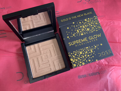 DOSE OF COLORS SUPREME GLOW HIGHLIGHTER SET GOLD IS THE NEW BLACK AUTHENTIC BNIB