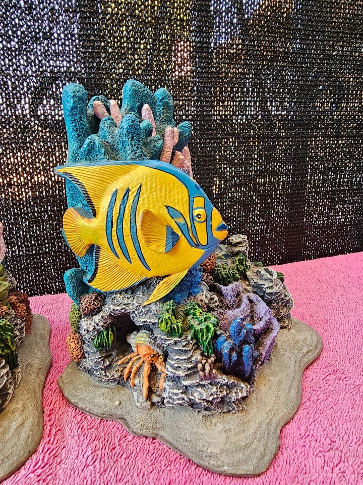 Sujetalibros de arrecife de coral de peces tropicales gráfico Figi 1993 soporte para libros océano playa Foto 3 de 4