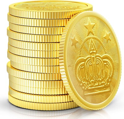 Metal Casino Gold Coins - Durable, Realistic pack of 50