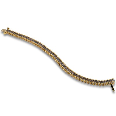 Tennis Armband 416 Gold 10 Kt Gelbgold Diamant 5,00 Ct Brillant Wert 6350,-