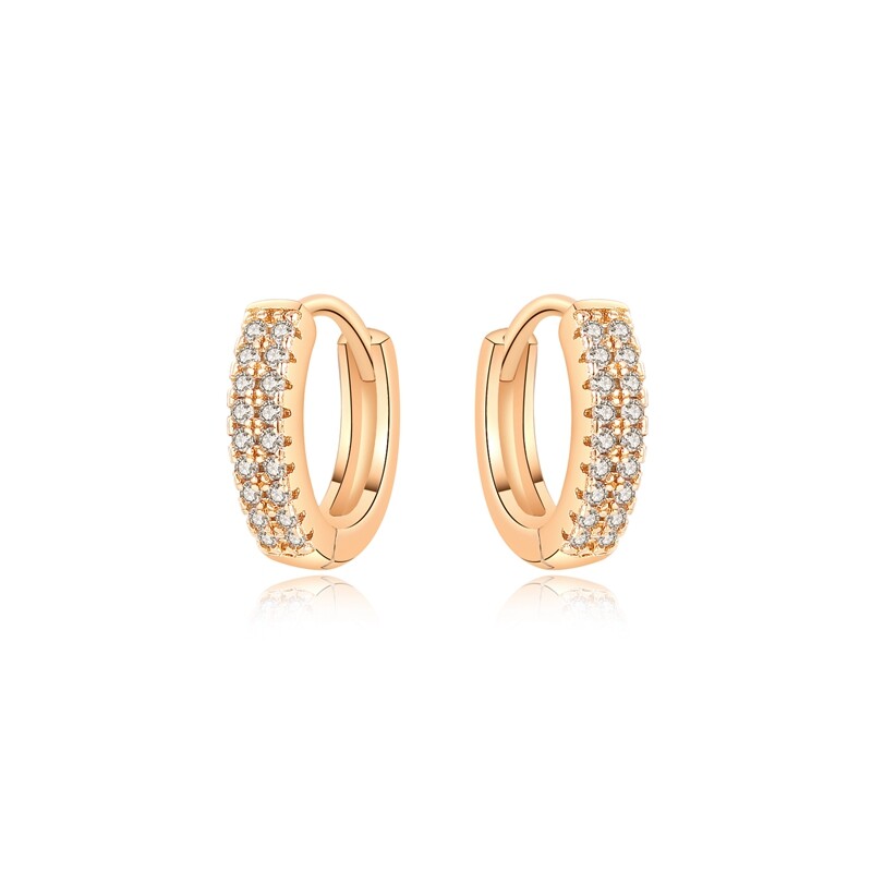 Modern gold-plated hoop earrings for small girls perfect as first jewellery gift-image