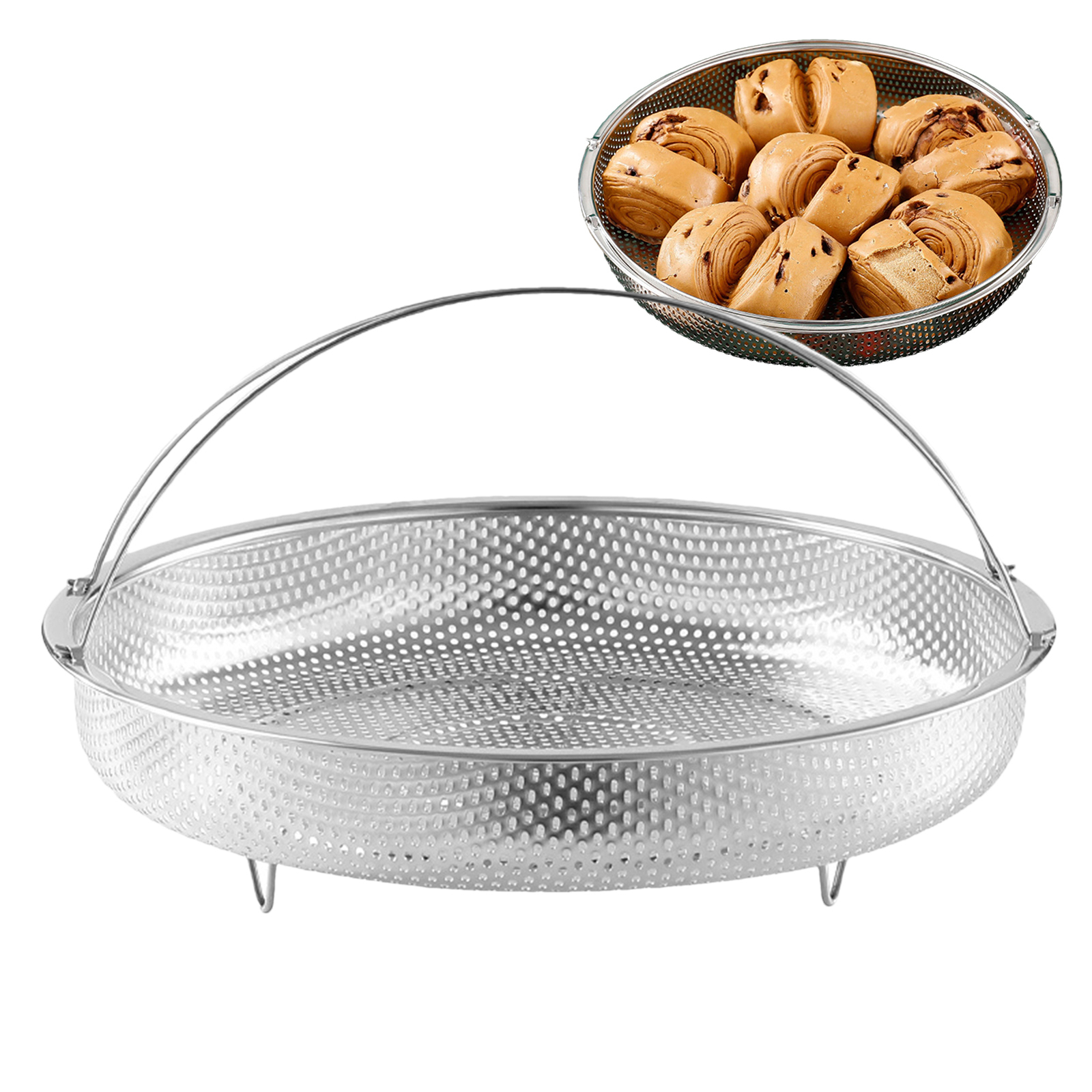 Stainless Steel Steamer Basket Food Steaming Rack Kitchen Strainer for Fruit
