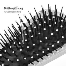 2x Gebogene Ventbürsten Fürs Haar – Antistatisch, Mit Nylon-Stiften Zum Entwirren & Stylen, Grau