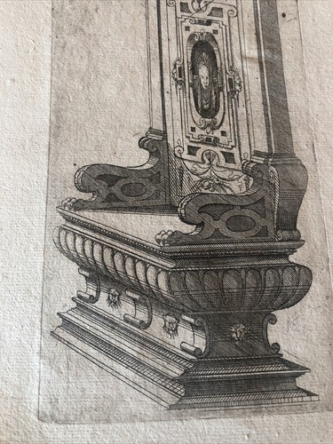 Androuet Du Cerceau Jacques; "MODELLO PER PANCA “ 1560; ARCHITETTURA;PARIGI - Picture 4 of 5