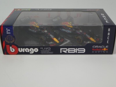 Burago Set 2 X Red Bull RB19 Verstappen Wc + Perez Miami Gp 2023 1/43 18-38059