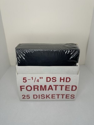 5.25  DS/HD 1.2MB Floppy Disks Lot of 25 New Sealed IBM PC AT Compatible