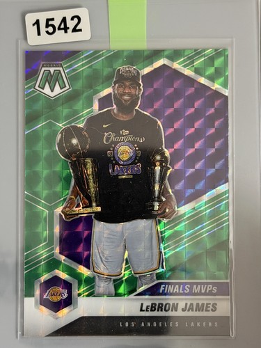 2020-21 Panini Mosaic - Finals MVPs LeBron James #297 Green Mosaic Prizm