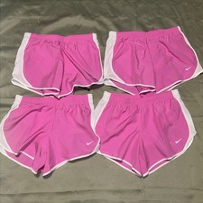 NIKE Girls L DRI-FIT Tempo Lined Running Shorts Youth Pink 4" inseam lot of 4