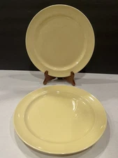 Luray Pastel Yellow Lunch/Dinner Plates Set Of 2- 9”