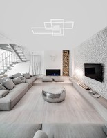 Nova Luce Bilbao Led Deckenleuchte Weiß 55W Warmweiss 90X67X9Cm Dimmbar 9977001