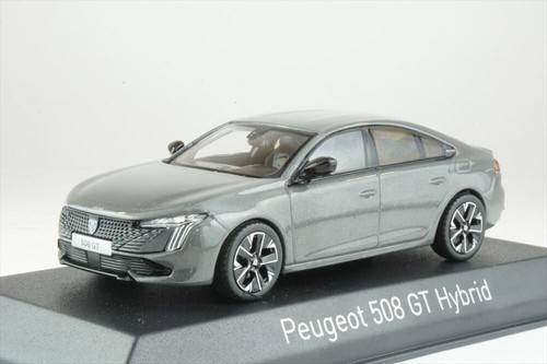 Norev 1/43 – Peugeot 508 GT HYBRID 2023 – Gris Sélénium – Réf. 475883